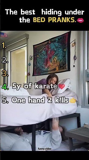 Ranking The Funniest Under The Bed Hiding Pranks 😂🔥 #ranking