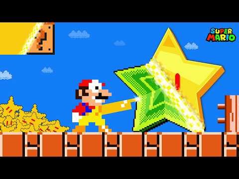 Super Mario Bros. But Mario’s Touch Turns Everything Into SUPER STARS!