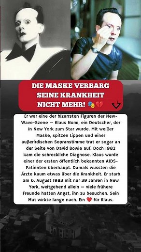 KLAUS NOMI: DER ERSTE POP-STAR, DER AN AIDS STARB! 😢