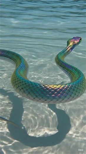 🌈 Rainbow colour snake 😱 #snake #snakes #viralsnake #viralshorts #shortsfeed #nature #colouful