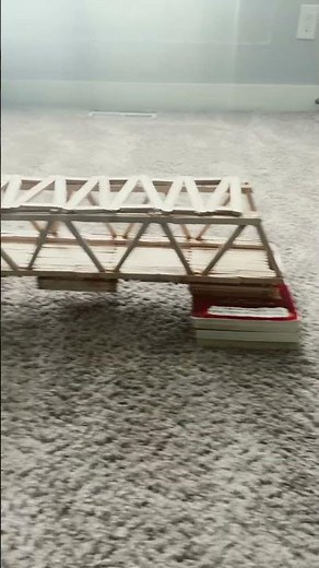 WORLDS STRONGEST Popsicle Stick Bridge Test!!!!! #helpmemakethismakesense #bridge #viralvideo #fyp