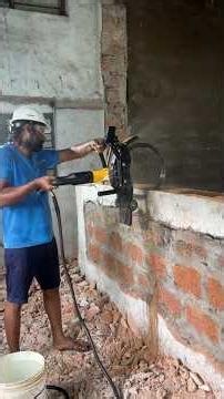 10x10 inch Concrete Slab Cutting using Ring Saw - Realtime Cutting