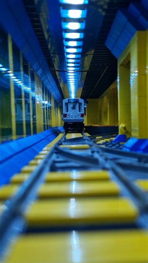 Lego metro train. #lego #legotrain #legodiorama #legocity #legomoc #metro #subway #train #afol
