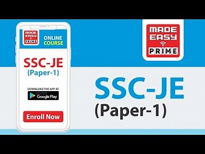 SSC JE (Paper-1) ONLINE COURSE | MADE EASY PRIME | Experience Quality E-Learning