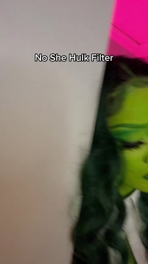 Trying Out the She Hulk Filter: Makeup Transformation
