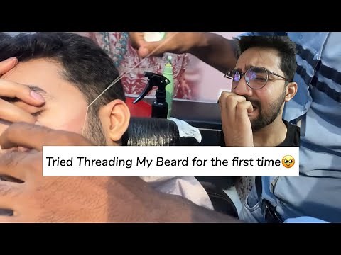 Threading Beard for the first time | Hair removal | Beard Style | Threading Beard | BEard Look