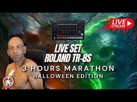 [TR-8s] Halloween TR-8S Live Set | 3H Improvised Live Jam from Techno to Hard Tech | Join the Ritual