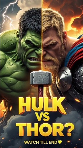 Hulk vs Thor Fight 😱🔥 Who Wins? | Epic Lightning vs Rage Battle 💥 #shorts