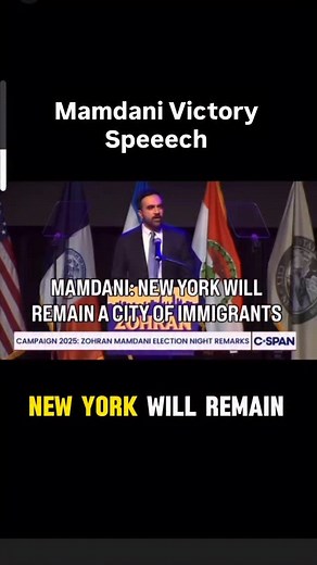 37K views · 11K reactions | Mamdani Acceptance Speech Celebrates NYC’s Immigrant History  Mayor-Elect Zohran Mamdani: “New York will remain a city of immigrants, built by immigrants, powered by immigrants, and as of tonight, led by an immigrant” | Veronica De La Cruz | Facebook