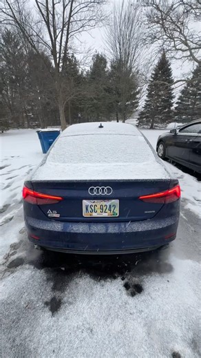 B9 A5 ECS Tuning 3” Catback Exhaust w/ Stock Mufflers cold start🥶 #ecstuning #audi #cars #auto