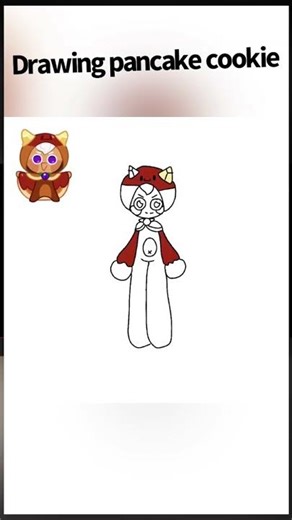 Drawing pancake cookie from cookie run using artbase #cookierun #art #pinterest #pancakecookie