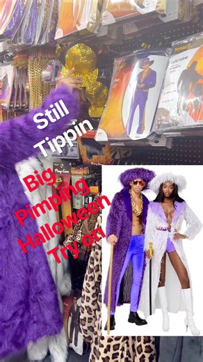 STILL TIPPIN BIG PIMPING SPIRIT HALLOWEEN PIMP COSTUME TRY ON #spirithalloween #halloweencostume