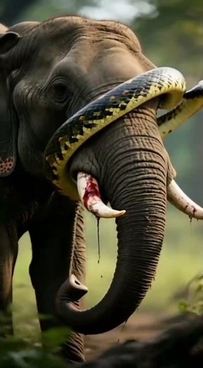 “Giant Python Tries to Coil an Elephant — Unbelievable Wildlife Moment!”