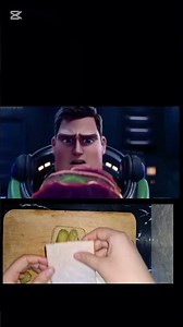Meat sandwich from lightyear #buzzlightyear #sandwich #cartoonfood #cartooncooking #meatsandwich
