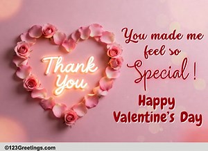 Lovely Valentine Thank You Ecard