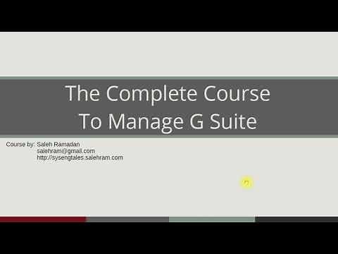 G Suite administrator training course trailer