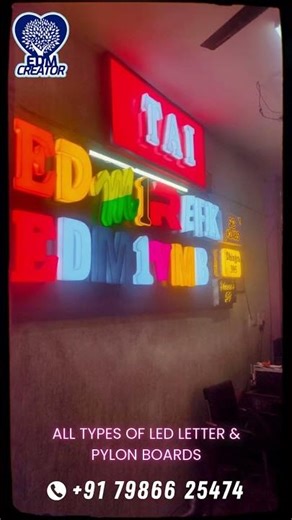 EDM Creator | Best LED Sign Boards & Pylon Designs 2025 | Flex Printing for Bold Brand Impact
