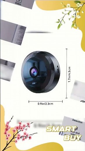 Wireless Mini WiFi Security Camera with Night Vision Motion Detection Rechargeable Battery Easy t...