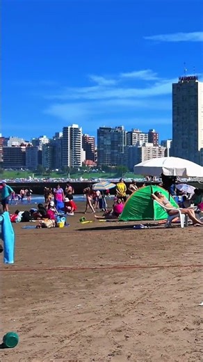 🇦🇷 Playa Mar del Plata, Caminata 4K, Beach Walk, Argentina #shorts