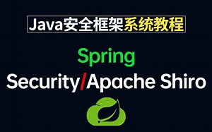 最全【Java安全框架Spring Security和Apache Shiro入门到精通全套教程】从原理剖析到实战这个课都讲清楚了