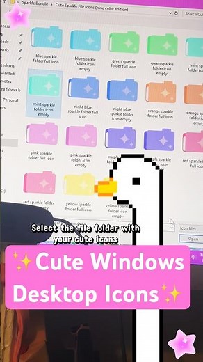 I made cute desktop icons for my windows pc