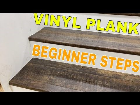 How to cut vinyl plank flooring for steps #Beginners
