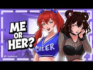 Cute Cheerleader & Tsundere Goth Girl BOTH Like You?! ASMR Audio Roleplay [Self-collab]