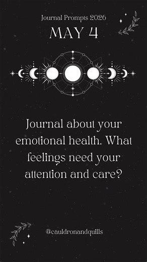 May 4 | Daily Moon Journaling Prompts ✨ Guided by the Lunar Cycle | Cauldron & Quills #journal