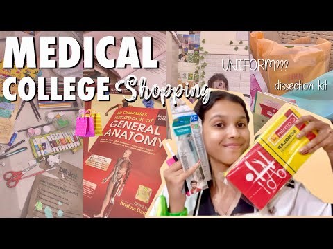 Medical college shopping vlog & HAUL🛍️dissection kit,BOOKS,stationary,uniform etc.!