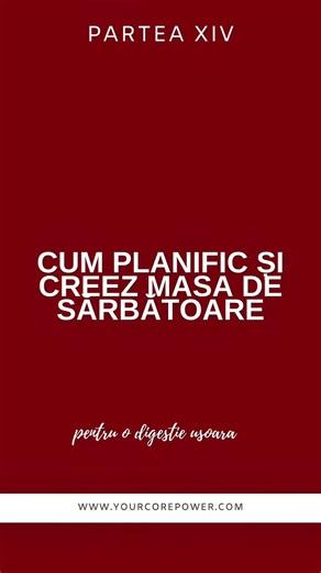 Ghidul „Masa de Sărbătoare” îți arată pas cu pas cum să ai mese delicioase, echilibrate și fără restricții inutile! ✨ 111 pagini de sfaturi simple și strategii care chiar funcționează bonus câteva rețete pe care să le incluzi la orice masă de Sărbătoare alături de preparatele tale preferate❤️ 💡 Fă-ți sărbătorile mai relaxate și mai gustoase! Îl găsești în format pdf pe www.yourcorepower.com ➡️ Special pentru tine ➡️ Programe și Cursuri 🧡 Cu iubire, Cristina Catlabuga __________________________