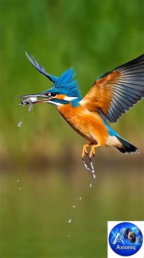 Wait...This kingfisher bird dive will shock you 🐟 | #shorts