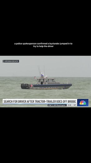 A semi truck crashed on the Chesapeake Bay Bridge-Tunnel and went over the side and into the water on Thursday, officials said. The crash happened at about 2 p.m. in the northbound lanes between Virginia Beach and the southernmost island, bridge spokesman Thomas Anderson told news outlets. Crews from the U.S. Coast Guard were searching for the driver, the agency said. #dc #districtofcolumbia #washingtondc #virginia #maryland #dmvtiktok #dmvnews #coastguard