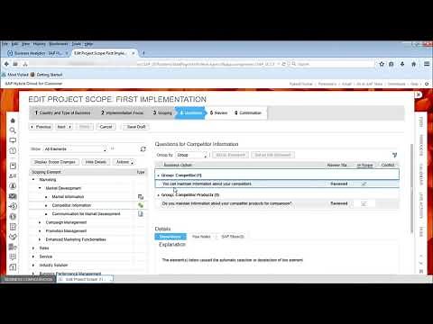 SAP C4C - Scoping & Questioning