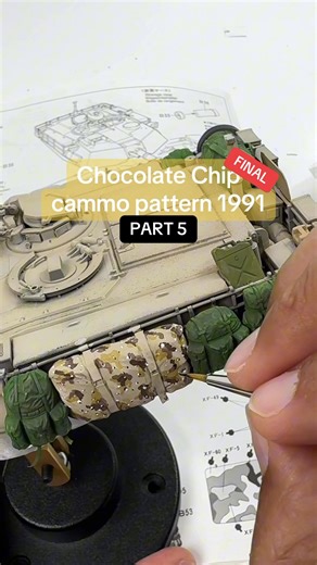 Part 5 of painting the 1991 chocolate chip camo pattern on the M1A1 Abrams. #m1a1abrams #abrams #abrmstank #usarmytank #modernarmor #1991gulfwar #operationdesertstorm #chocolatechipcamo #desertcamo #modeltank #armormodeling #scalemodel #scalemodeltank #135scale #plasticmodel #militarymodel #tankmodel #modelbuilding #miniaturepainting #armorpainting #weathering #tankart #militaryhistory #gulfwartanks #usarmy #armoraddict #ipms #historicalmodeling #tankpainting #auttorama | Auttorama Scale Models