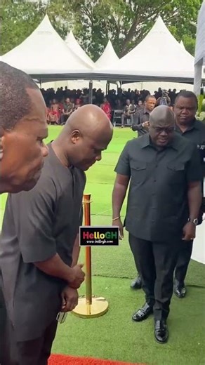 Chief of Staff Julius Debrah and GJA President file past the remains