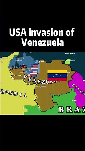 USA vs Venezuela in Modern Wars #warsimulation #mapping