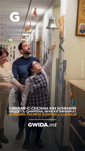 Gwida.mt on Instagram: "Aħbar mill-isbaħ hekk kif iċ-ċkejkna Kim daqqet il-qanpiena biex timmarka ir-rebħa tagħha fil-ġlieda kontra l-lukimja ❤️🥹 🎥: Facebook - Puttinu Cares"