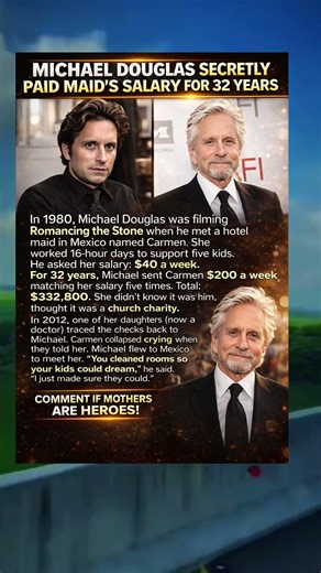 Michael Douglas Secretly Paid Maid’s Salary for 32 Years – Heartwarming Story