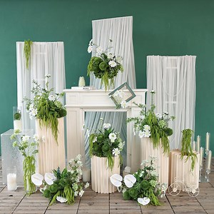 Table Centerpieces Greenery Style Artifical Green Dianthus Flower