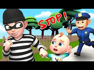 Police Zozo Saves Rob from Roy 🚔😱 | Police Song | Safety for Kids | Rosoo Nursery Rhymes