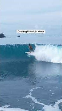 How to position yourself to catch unbroken “green” waves? #surfing