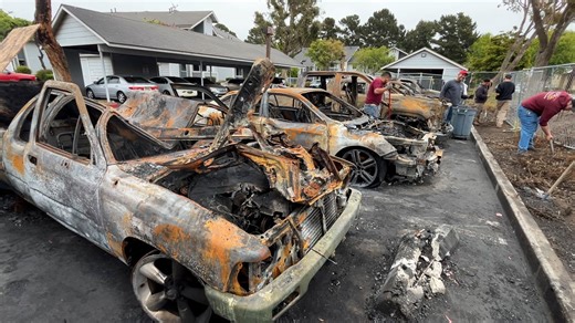 Arson Investigation and Clean-Up Underway After Apartment Fire in Santa Maria