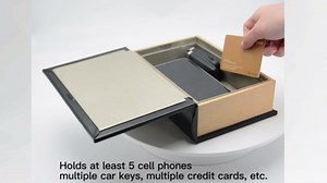 MONOJOY Faraday Box, Car Keys Fob Protector, Rfid Signal Blocking Cage, Leather Cover Protection Large Case, Security Shielding Bag with Keyless Entry, for Cell Phone, Credit Card