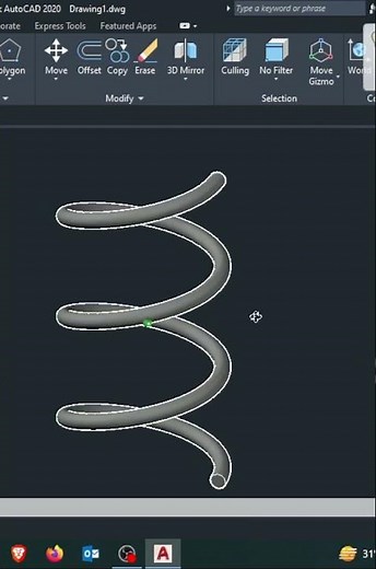 How to model a simple spring in AutoCAD