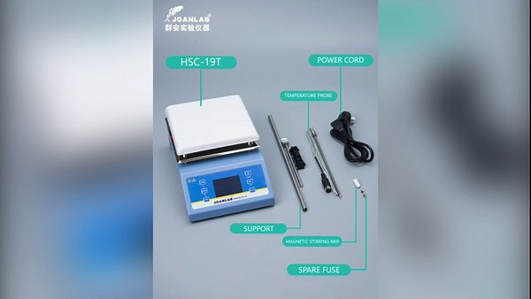 JOANLAB LED Digital Magnetic Hot Plate Stirrer | 5L Ceramic Hot Plate with Magnetic Stirrer | 200-2000RPM | with Timing Function| RT-350°C Temperature Range