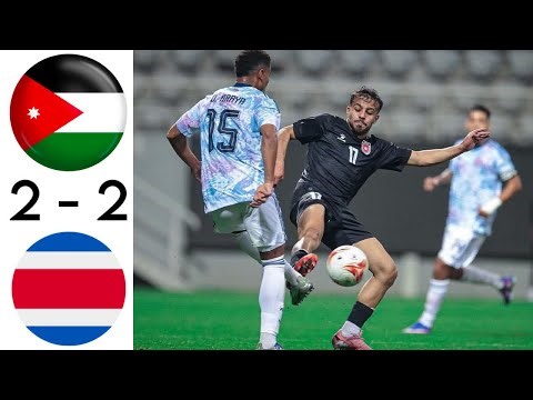 Summary and goals of the Jordan vs. Costa Rica match (2-1) in today's international friendly | Fu...