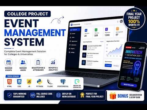 College Event Management System 🔥 Final Year Project (Full Source Code + Live Demo) | Project