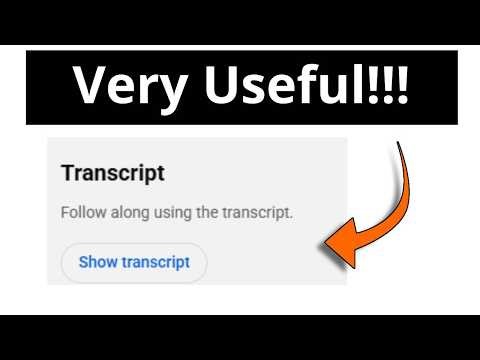 Show Transcript is really USEFUL and here's why