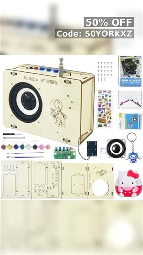 DIY Radio Kit for Kids (Oak Wood)