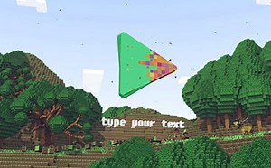 Révélation de logo dans le style Minecraft (Version de 30 secondes) | Renderforest